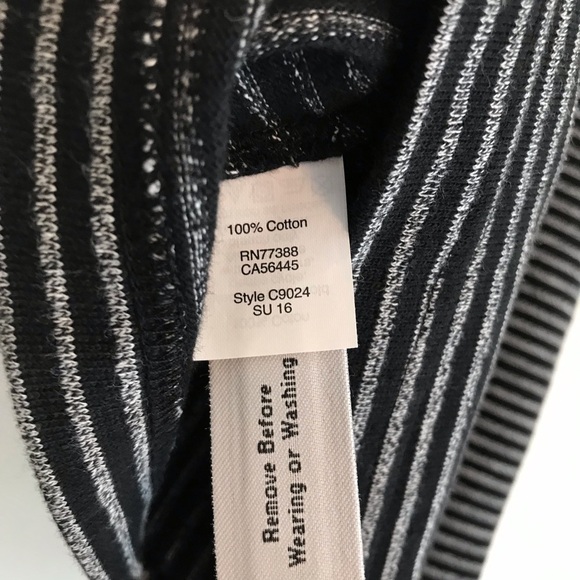 Madewell Striped Crossover Tank Black White - Picture 6 of 7